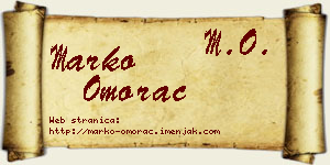 Marko Omorac vizit kartica